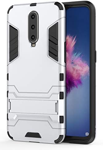 Oppo R17 Pro Case, EVERGREENBUYING [Heavy Duty] Hybrid 3 in 1 Rugged Tough Armor Cover Hard Dual Layer with Stand Feature Protective Case for Oppo R17 Pro 6.4" - Silver