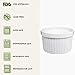 Porcelain Ramekins, SZUAH Ramekin Set of 6, 8oz for Baking, Creme Brulee, Souffle, Appetizer, Custard, Pudding, Dipping Bowl.