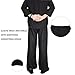 Chinese Traditional Style Martial Arts Pants, Pure COTTON & LINEN Super Breathable Extra Soft Tai Chi Trousers, Elastic Waist and Ankle. Perfect for Kung Fu Yoga Running, Black (Black, Small)