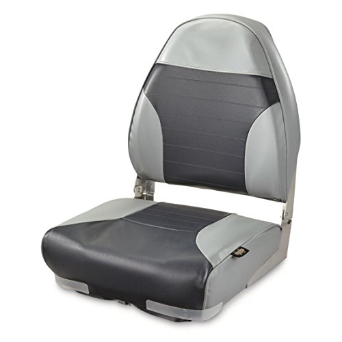 Guide Gear High-Back Folding Boat Seat, Gray/Navy