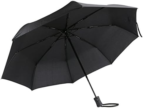 Windproof Umbrellas,Auto Close Auto Open Compact Travel Umbrella Ultraslim Sport Umbrellas-Stylish Black Design