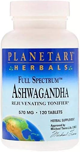 Ashwagandha Importada 570mg 120 Tabletes Planetary Herbals por Planetary Herbals