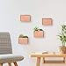 MyGift Wall Hanging Rose Gold-Tone Ceramic Planter Boxes, Set of 4thumb 2