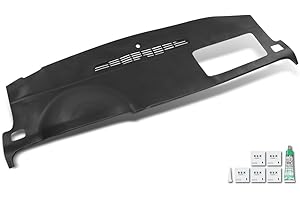 G-PLUS Molded Dash Cover Cap Overlay Compatible with 2007-2014 Chevy Tahoe Avalanche Suburban Yukon 2007-2014/2007-2013 Silverado LTZ GMC Sierra SLT Black