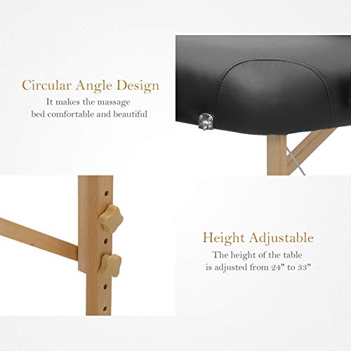 Uenjoy Massage Table 84'' Professional Folding Massage Bed Deluxe Model