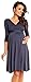 Zeta Ville Women's Maternity Dress Summer Cocktail Skater Baby Shower Dress 282c (Blue Grey, Size 8)
