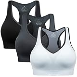 High Impact Workout Sports Brafor Women Padded Girls Plus Size Racerback Bras