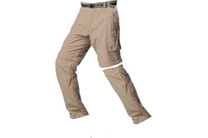 ANYANMOUTN Mens Cargo Pants, Convertible Hiking Pants Quick Dry Waterproof Outdoor Zip Off Outdoor Casual Travel Pants
