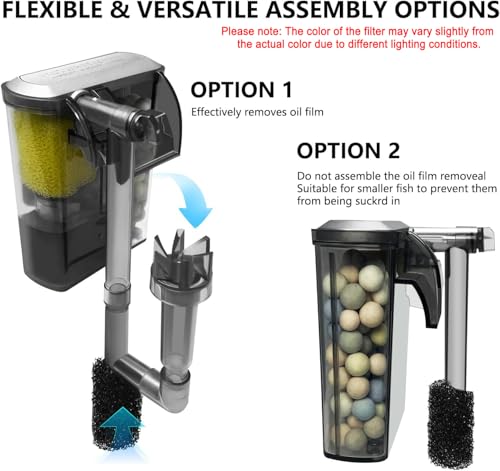 2.5 Gallon Nano Nature Aquarium Kit, Ultra-Clear Rimless Desktop Fish Tank with Light, Filter and Self Cleaning System, Perfect for Small Fish, Shrimp, or Betta (Ultra-Clear Rimless Fish Tank Kit)
