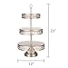 Victoria Collection Champagne 3 Tier Cupcake Stand, Round Metal Dessert Wedding Party Display Tower with Reversible Plates