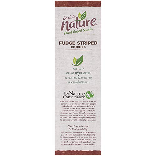 BACK TO NATURE COOKIES, NON-GMO FUDGE STRIPED SHORTBREAD, 8.5 OUNCE (PACKAGING MAY VARY)