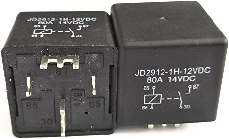 Shenlang 2 Pack Car Relay 4 Pins SPST Welding Weld Connected Pins 12V 80A Amp Auto PCB Board Control Module