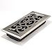 Accord APFRSNV410 Plastic Floor Register with Victorian Design, 4-Inch x 10-Inch(Duct Opening Measurements), Satin Nickel Finish