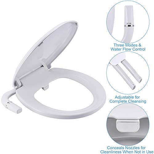 Bidet Toilet Seat Round Nonelectric Cold Water Bidet with Pressure