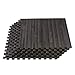 Forest Floor 3/8 Inch Thick Printed Foam Tiles, Premium Wood Grain Interlocking Foam Floor Mats, Anti-Fatigue Flooring – Stylish Flooring Solution, Carbon, 48 Sq Ft