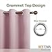 NICETOWN Nursery Essential Thermal Insulated Solid Grommet Top Blackout Curtains/Drapes (1 Pair, 42 x 84 inches, Baby Pink)