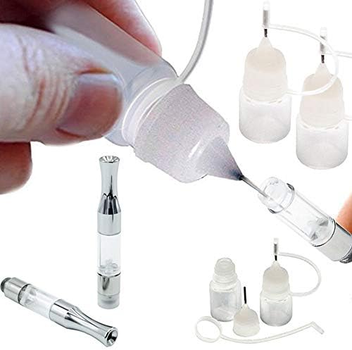 3x 3ML/5ML/10ML Clear Steel Needle Tip Bottle with 2x, 0.5ML G2 Cartridges Silver | Perfect for refilling cartridges, tattoo kitchen artists ink, ingredients, paint or other liquids (Combo Pack)