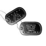 Military Dog Tags - Custom Embossed Black Tags with Chains and Silencers - Tag-Z