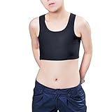 Lesbian Super Flat Chest Built-in Elastic Band Binder Slim Fit Tank Tops (Lable Size XL=US M, 4)