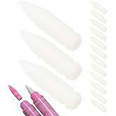 Housoutil Marker Pen Replacement Tips Soft Brush Nibs Nylon 20Pcs Compatible with Acrylic Paint Markers for Drawing Writing and Art Supplies