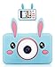 lilexo Kids Digital Camera, Gifts for Girls Age 3-8 Year Old, 8MP HD Children Shockproof Mini Video Camcorder, Toy Camera with Animal Silicone Cover, 16GB Memory Card Included (Blue Rabbit)