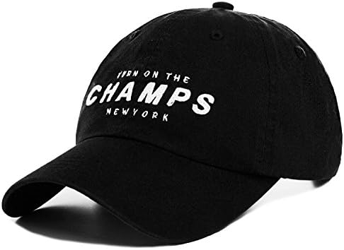 Vmevo Unisex Unconstructed Washed Cotton Dad Hat Adjustable Letters Baseball Cap (black)