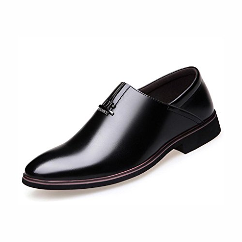Formal Shoes For Men - Leather Shoes, Best Choice For Wedding And Daily Wear, Soft And Comfortable Flat Casual Business Shoes, Suitable For All Seasons,Black,40