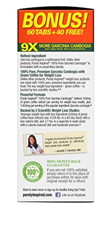 Purely Inspired 100% Pure Garcinia Cambogia Extract with HCA, Extra Strength, Weight Loss, 100 count Veggie Tablets (packaging may vary) - Thumbnail 4