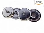 Ant Mag 4 Pack of 70LBS Strength 1.26" Neodymium Countersunk Hole Pot Magnet with Stainless Steel Mounting Screws