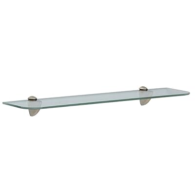 Glass Shelf Kit in Satin Nickel, 6"x24" for Storage