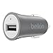 Belkin MIXIT Metallic Micro USB Car Charger (2.4 Amp / 12 Watt, Gray