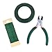eBoot Floral Arrangement Tool Kit Floral Tape Stem Wrap 1/ 2 Inch by 30 Yards, 22 Gauge Green Paddle Wire and 4 1/2 Inch Wire Cutter