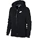 NIKE Sportswear Women's Full Zip Hoodie, Black/Black/Black/White, Small
