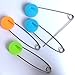 50 Pcs Safety Pin Diaper Pin Cloth Diaper Pin Assorted Color Plastic Head Smile Faces Style Baby Safety Locking Cloth Diaper Pins Baby Clothes Diaper Nappy Pin Safety Pin