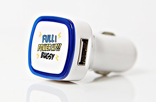 LED power up Bugsy SJ Siwon's pet dog dual port USB Car charger (letter of full bugsy)