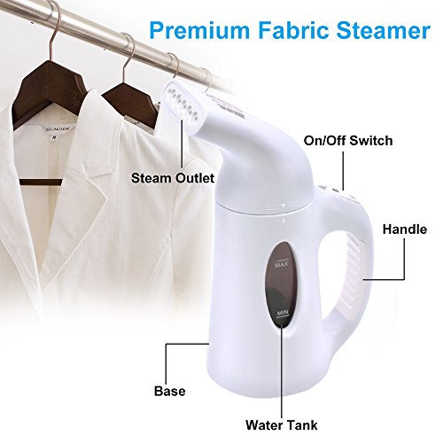 CPPSLEE Portable Garment Steamer,Fast-Heat Aluminum Heating Element, 60 Seconds Heat-Up,Safety and Lightweight Design for Home & Travel & Vacation