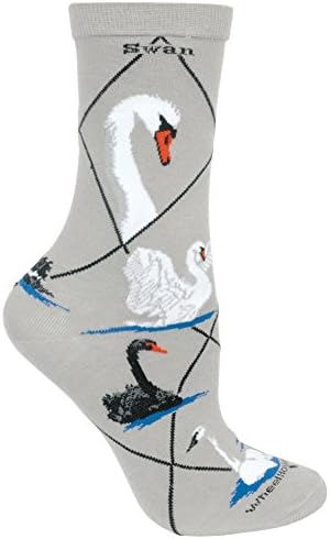 Swan Gray Ladies Socks