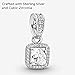 Pandora Jewelry Square Sparkle Halo Cubic Zirconia Necklace in Sterling Silver