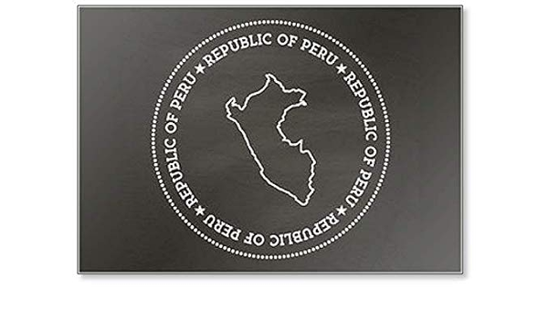 Mapa de la República del Perú en una pizarra escolar. Imán ...