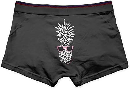 Pineapple Cool Logo Mens Black Boxer Briefs Trunk Underwear