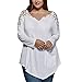 KESEE Clearance Plus Size Shirt ☀ Plus Size Tops, Women's Lace Tops Loose BlouseV-Neck Long Sleeve T-Shirt (XL-5XL)