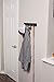 BIRDROCK HOME Folding Hook Coat and Hat Rack - 4 Hooks - 14 Inches - Wall Mount - Decorative Home Storage - Entryway Foyer Hallway Bathroom Bedroom Rail - Satin Nickel Hooks - Black Rail
