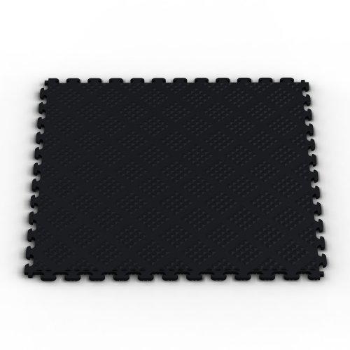 Norsk NSMPRD6BLK Raised Diamond Multi-Purpose PVC Flooring, Black, 6-Pack - Thumbnail 2