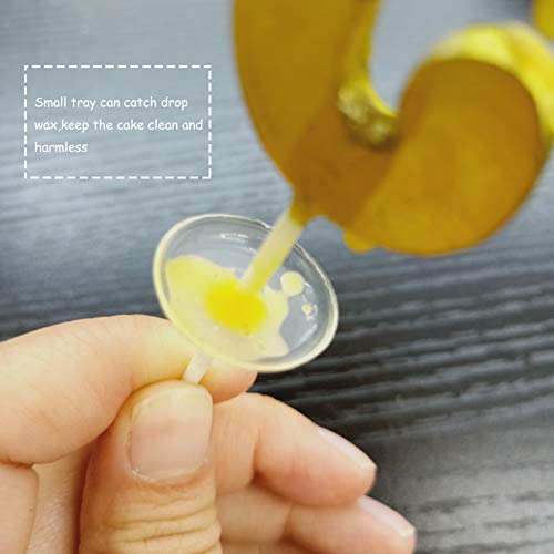 SBYURE 10 PCS Cake Numeral Candles,Gold Birthday Numeral Candles,Number 0-9 Glitter Cake Topper Decoration with 2 PCS Birthday Hat for Birthday Party Favor