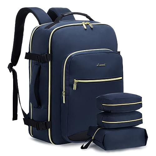 LOVEVOOK Handgepäck Rucksack, 45L Groß Reiserucksack Damen Flugzeug Koffer