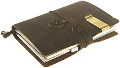 UNIQUE HM&amp;LN Genuine Leather Planner Organizer - Academic Monthly &amp; Daily - Refillable &amp; Handmade - Gratitude Journal - Passion &amp; Happiness 2018 (Dark brown)