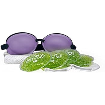 Tranquileyes XL Warm Compress with Microwavable Beads for Severe Dry Eye Relief (Lavender)
