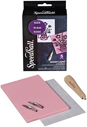 Speedball Speedy-Carve Block Printing & Rubber Stamp Making Kit, Standard Edition