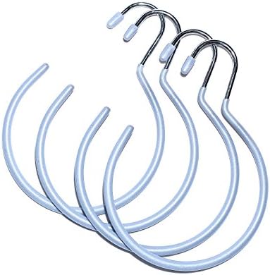 ohDeb 4 PCS Belt hanger Organizer for Holding Leggings, Belts, Ties, Scarves and Hats in Closet (silver)