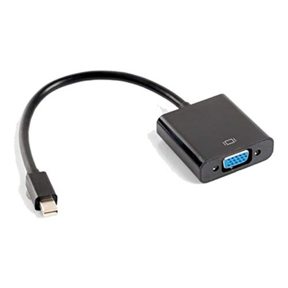 lanberg '(Black Ad Decorative Mini DisplayPort 1.2 (Mini DP) Male to VGA 15 Pin Female Adaptor with Cable Black